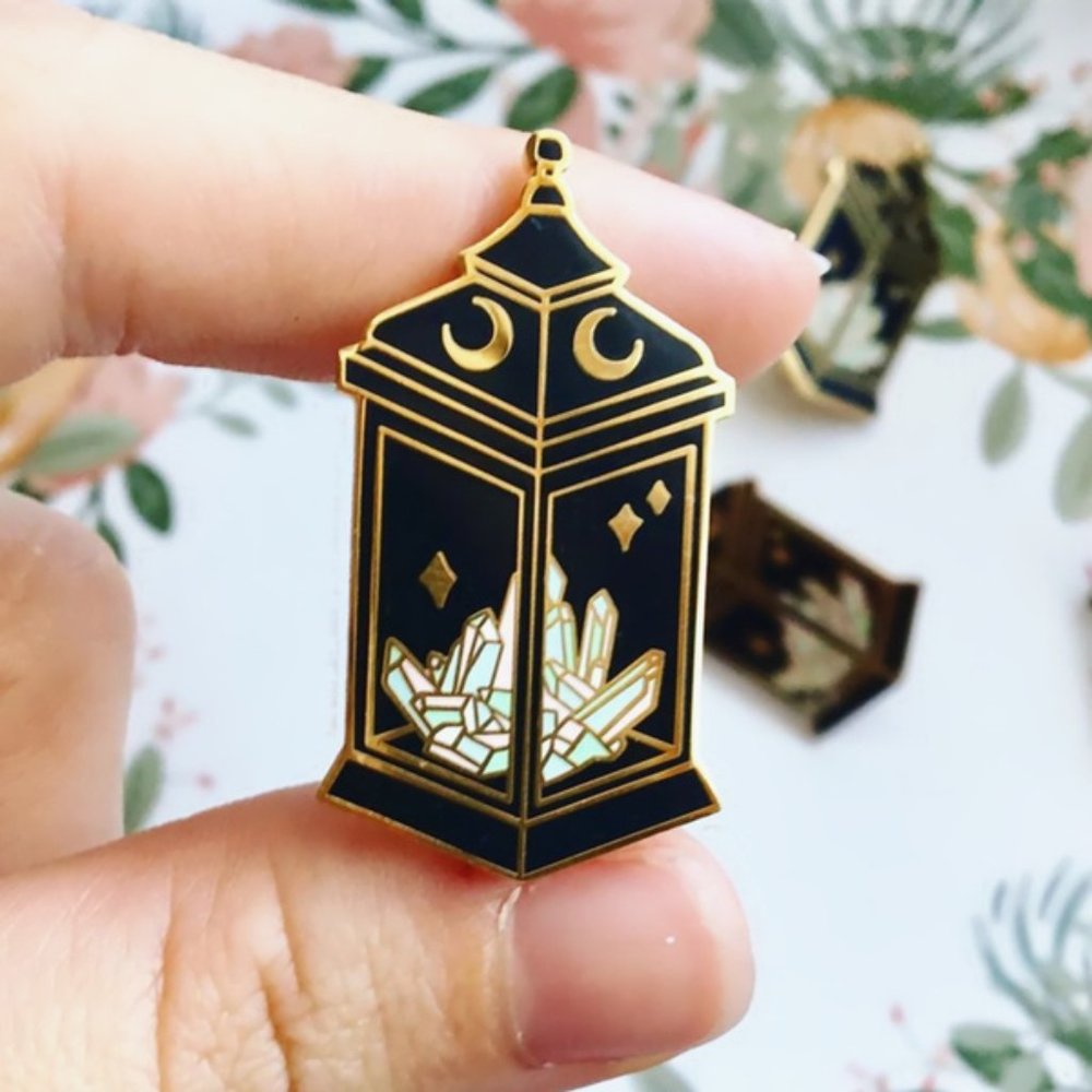 Mystical Crystal Lantern Hard Enamel Pin Fantasy Lapel Pins #1040
